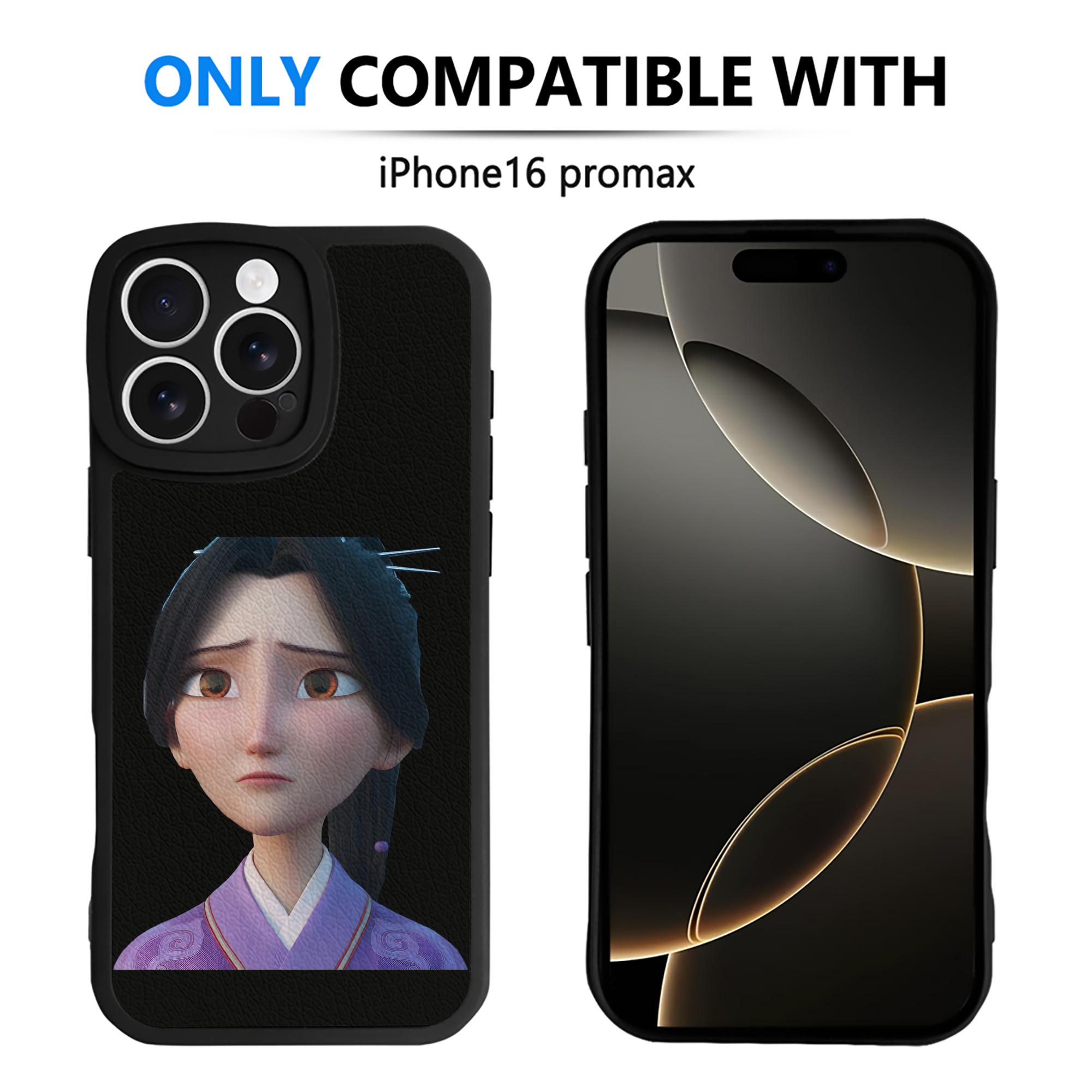 （画像用） Ne Zha 2 ナタ 魔童の大暴れ 【iPhone 16シリーズ対応】シリコンスマホケース（レザー調） 材質：シリコン